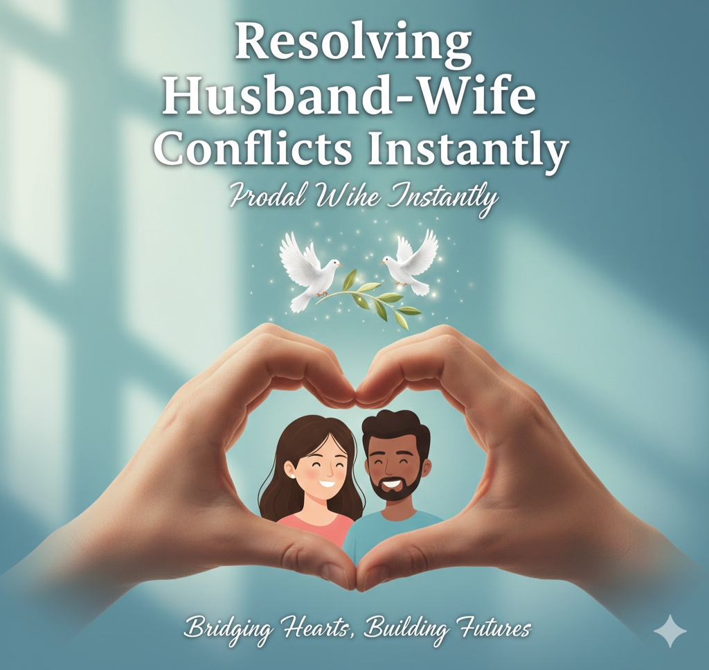 Effective husband wife dispute problem solution and marriage relationship advice in USA.