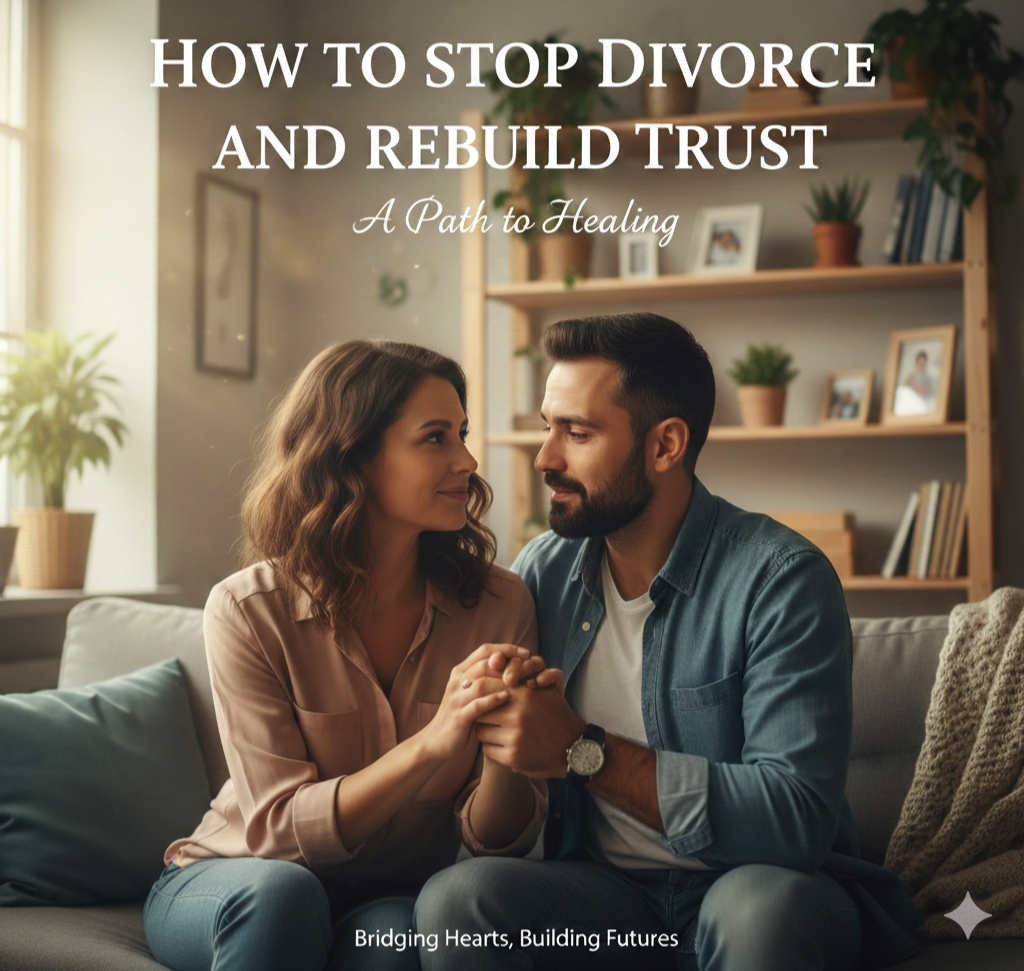 How to stop divorce and rebuild trust in marriage, expert husband wife divorce problem solution in UAE and Dubai.