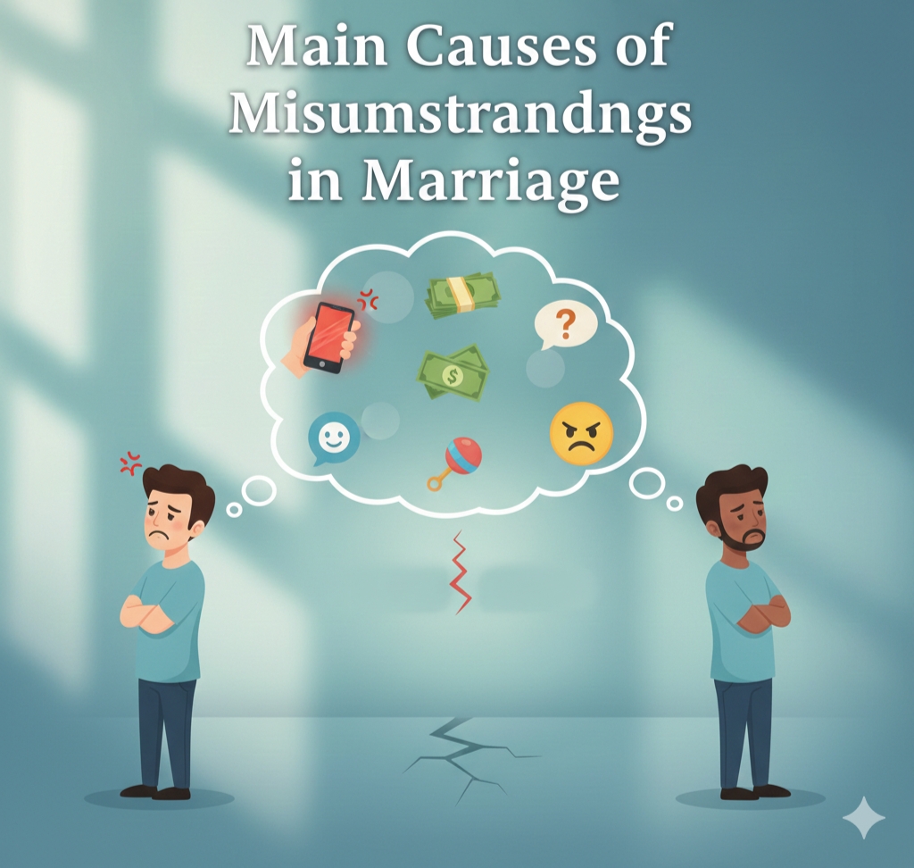 Main causes of husband wife dispute and misunderstandings in marriage, expert solutions in Kuwait and Oman.